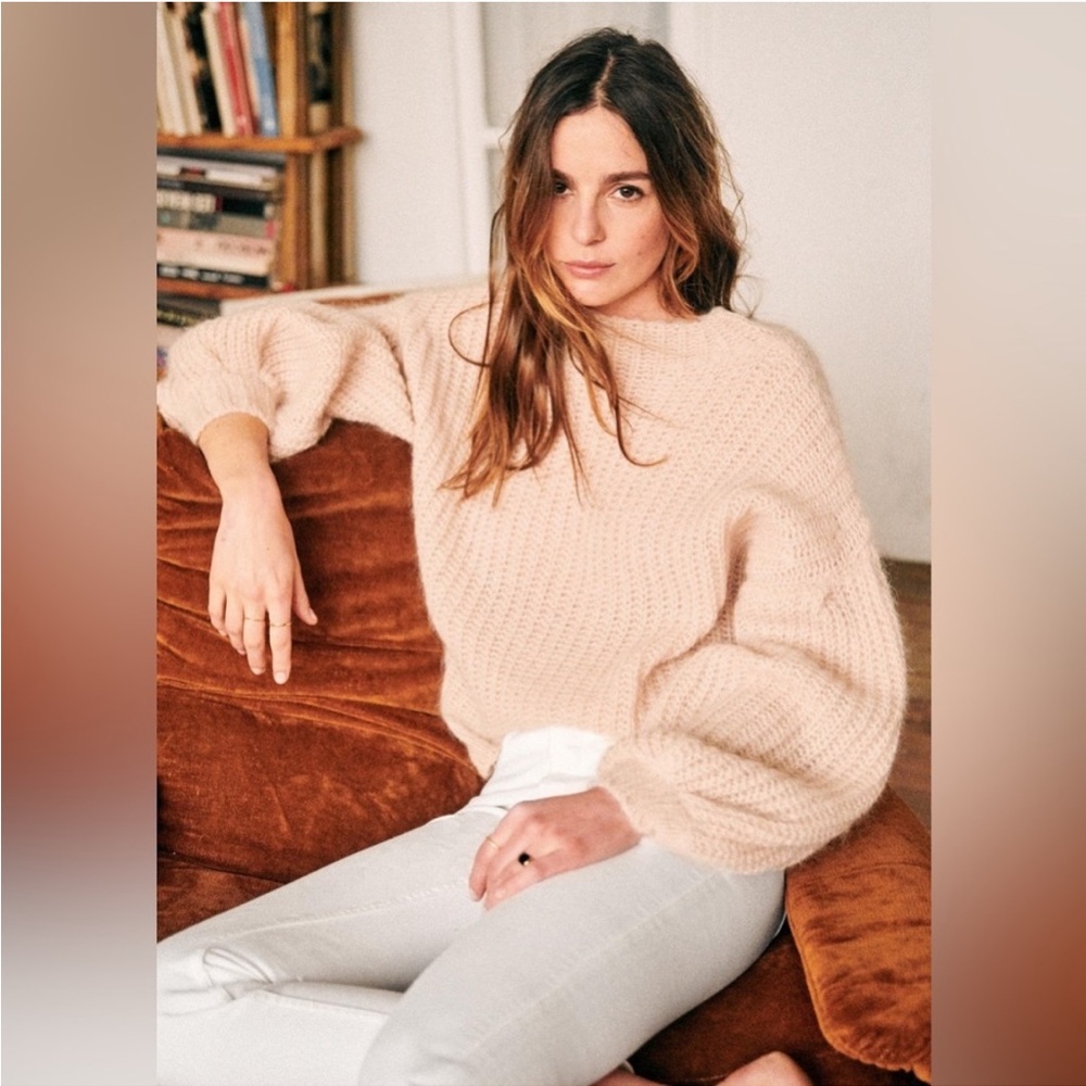 NWT Sezane OLRIC Sweater rose pale szXS